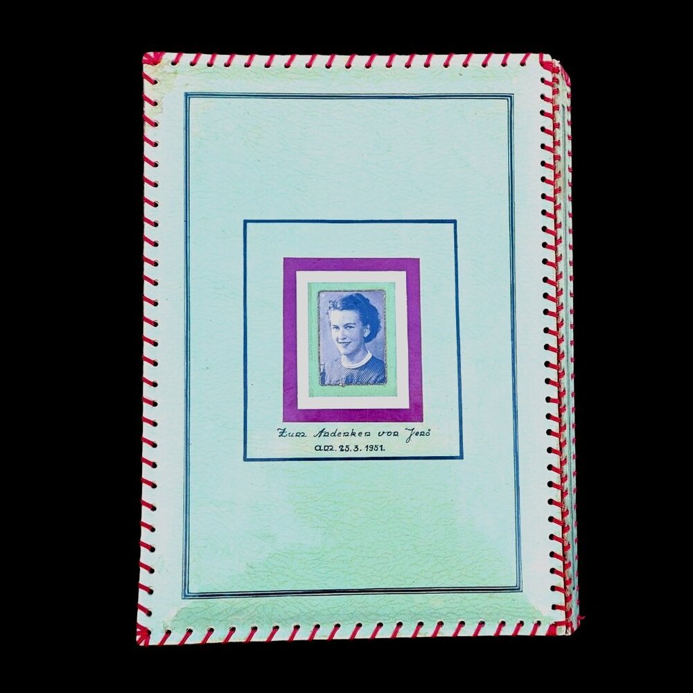 Vintage Mid Century Photo Album Folder German Hungarian Handmade
